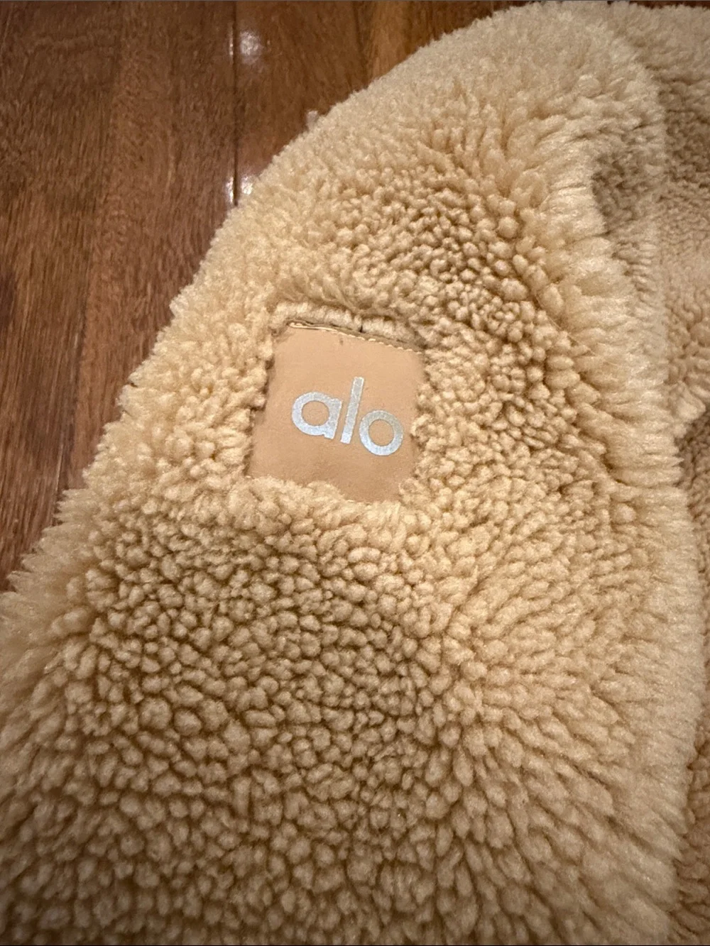 ALO Yoga Cream Sherpa Half‑Zip Pullover